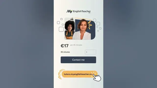 'Video thumbnail for Cora is an English teacher. She teaches English for 17€ per 45 min. Do you want to talk to Cora?'