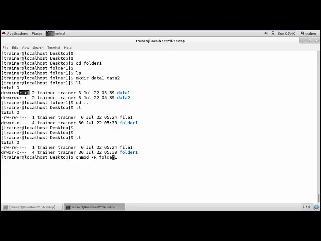'Video thumbnail for Linux - Set file permission using octal'