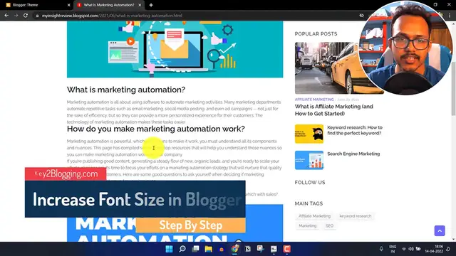 'Video thumbnail for How to Increase Post Font Size in Blogger _  Change Font Size in Blog Post'