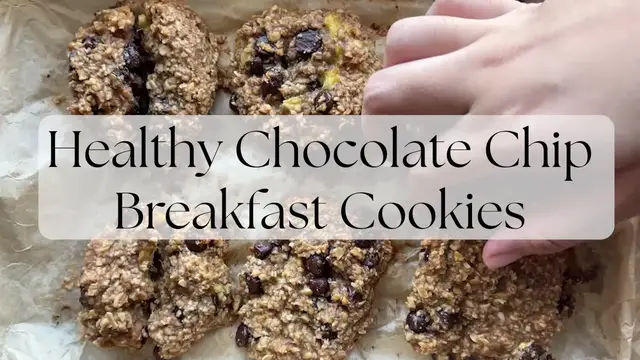 'Video thumbnail for Healthy Chocolate Chip Breakfast Cookies'