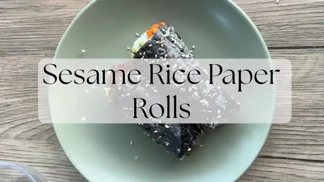 'Video thumbnail for Sesame Rice Paper Rolls'