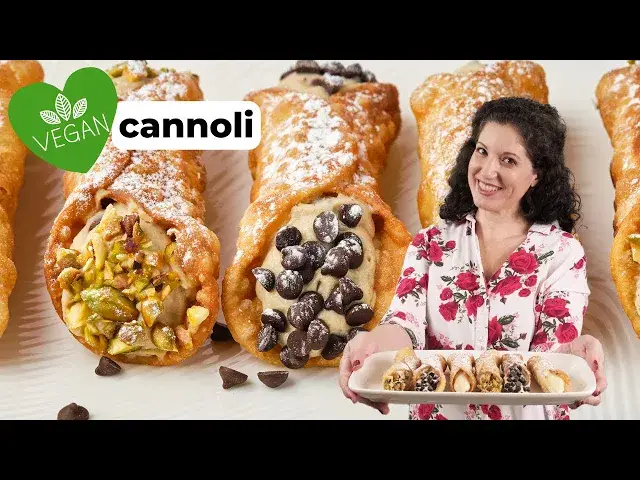 'Video thumbnail for Vegan Cannoli: Crunchy, Cool, Creamy #veganrecipes'