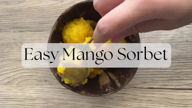 'Video thumbnail for Easy Mango Sorbet'