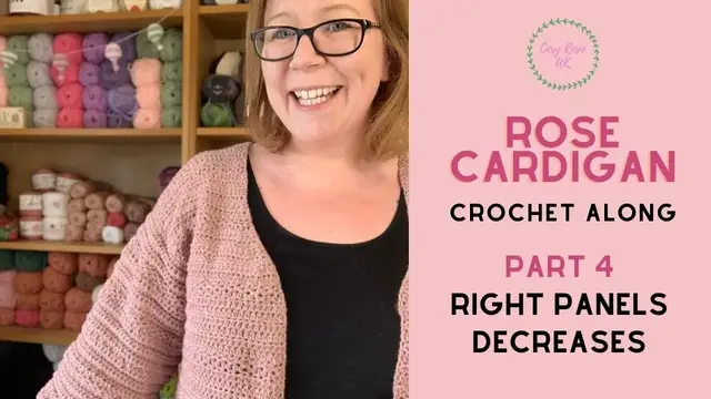 'Video thumbnail for Rose Cardigan CAL | Right Panel Decreases'