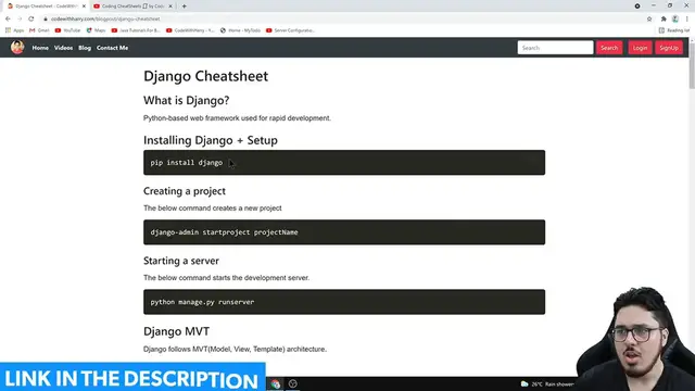 'Video thumbnail for Django Cheatsheet 🧾 for Beginners 🔥🔥'