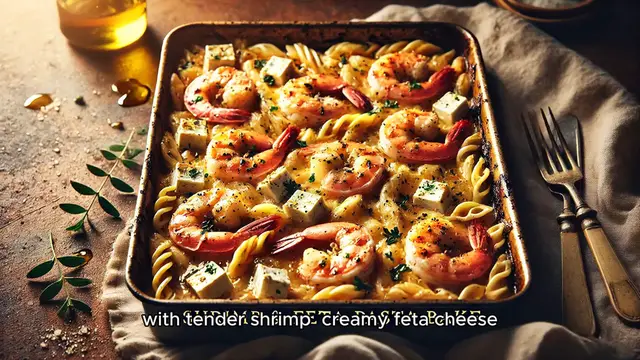 'Video thumbnail for Shrimp & Feta Pasta Bake '