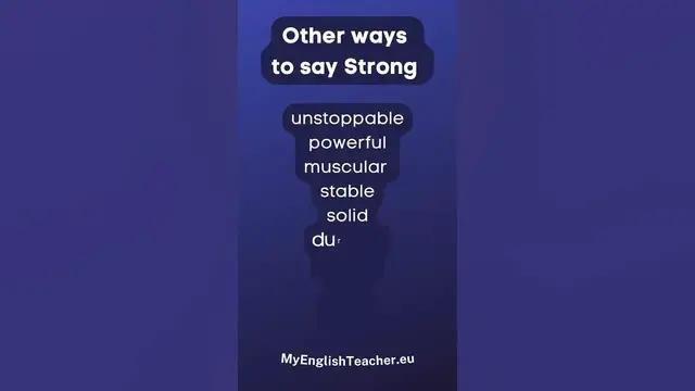 'Video thumbnail for Other ways to say strong 💪 #englishvocabulary #synonyms #strong'