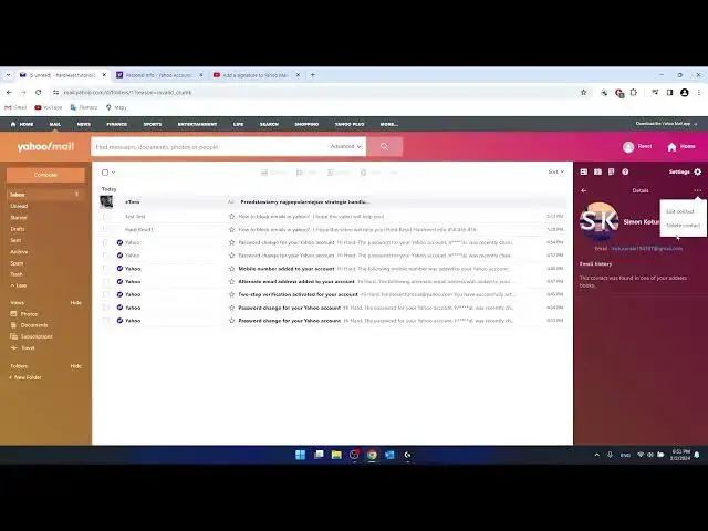 'Video thumbnail for How to Delete Contacts in Yahoo Mail'