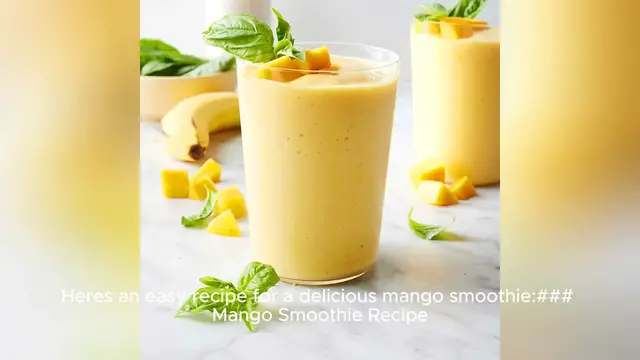 'Video thumbnail for mango smoothie recipe'