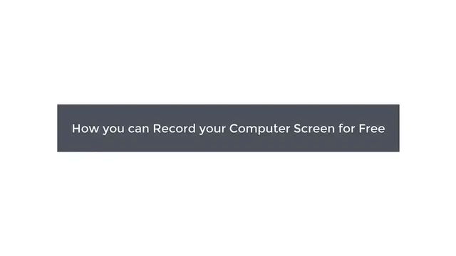 'Video thumbnail for How To Record Your Computer Screen - for Free'