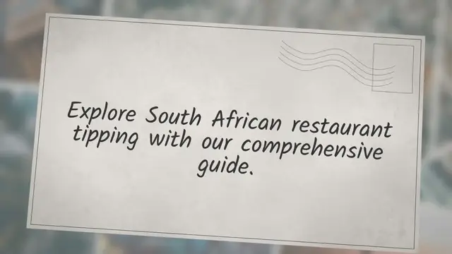 'Video thumbnail for Demystifying Restaurant Tip Calculation In South Africa: Expert Tips (August 2023)'