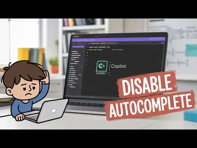 'Video thumbnail for How to Turn off & Disable Github Copilot AI Auto Suggestion & Autocomplete in VSCode'