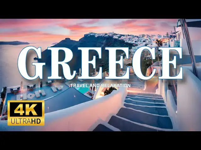 'Video thumbnail for Greece 4K | Fly over Greece with relaxing music'