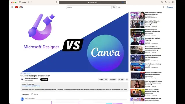 'Video thumbnail for Microsoft Designer is HERE!  Your First Look at the AI Powered Design Platform'
