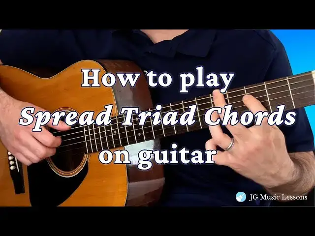 'Video thumbnail for Spread Triad Chords on guitar and application examples!'