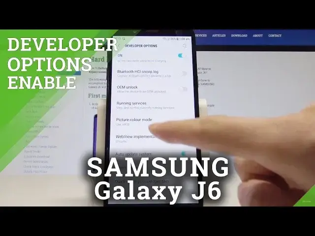 'Video thumbnail for Developer Options in SAMSUNG Galaxy J6 - OEM Unlock & USB Debugging'