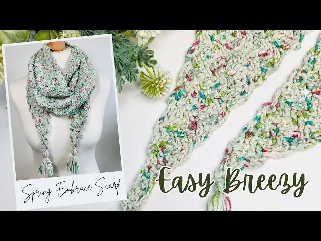 'Video thumbnail for How to Crochet a Herringbone Stitch Scarf for Spring'