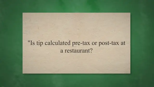 'Video thumbnail for No More Guesswork: Is Tip Calculated Pre-Tax Or Post-tax At A Restaurant? (August 2023)'