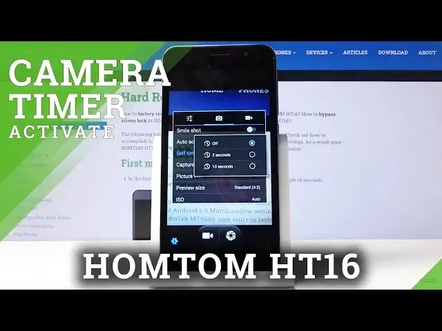 'Video thumbnail for How to Set Up Camera Timer in HOMTOM HT16'