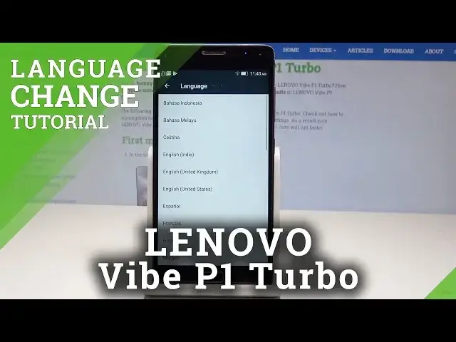 'Video thumbnail for How to Change Language in LENOVO Vibe P1 Turbo - List of Languages'