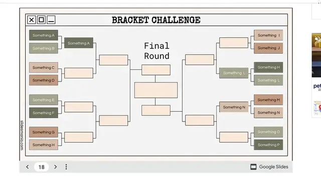 'Video thumbnail for Create A Tournament Bracket in PowerPoint or Google Slides _ March Madness!'