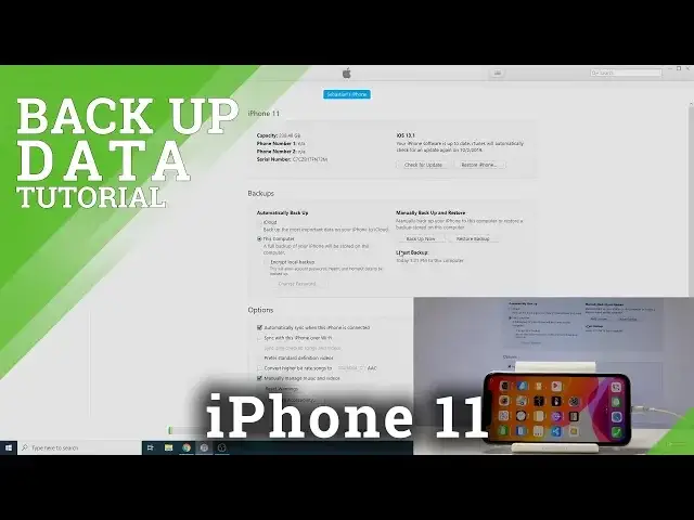 'Video thumbnail for How to Backup iPhone 11 - Create iTunes Backup'