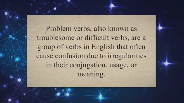 'Video thumbnail for Problem verbs'