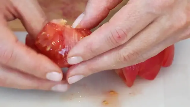 'Video thumbnail for How To Peel & Seed A Tomato - Clean&Delicious (720p 30fps)'