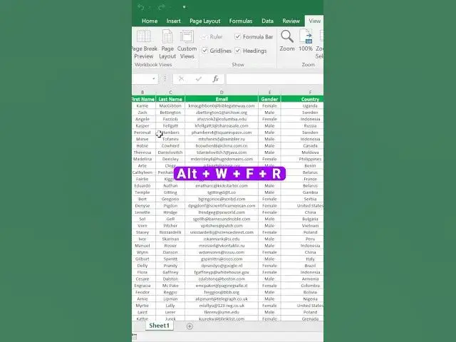 'Video thumbnail for How to Freeze the TOP ROW in Excel? (Scroll Easily) #shorts #excel'
