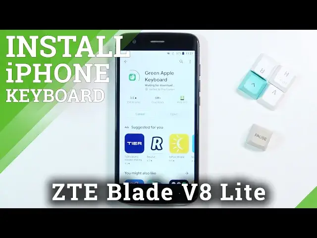 'Video thumbnail for How to Install iPhone Keyboard on ZTE Blade V8 Lite – Green Apple Keyboard'