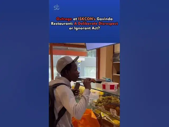 'Video thumbnail for Outrage at ISKCON's Govinda Restaurant: A Deliberate Disrespect or Ignorant Act?'