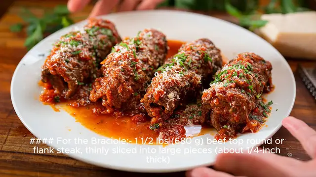 'Video thumbnail for braciole recipe'