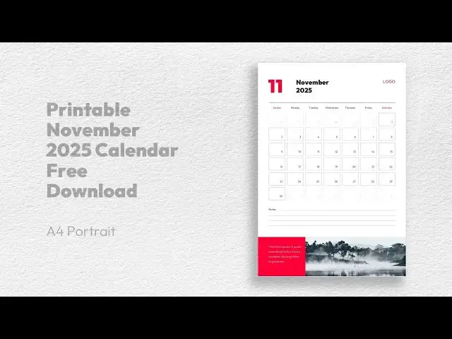 'Video thumbnail for November 2025 Calendar PowerPoint Template Free Download'