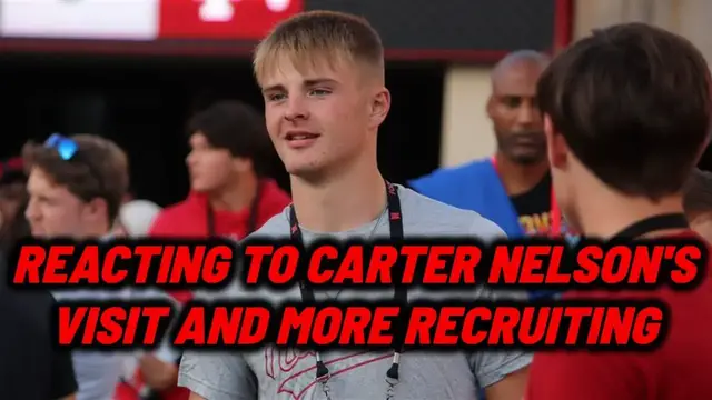 'Video thumbnail for Breaking down Carter Nelson visit and more on Nebraska Football recruiting | Dylan Raiola'