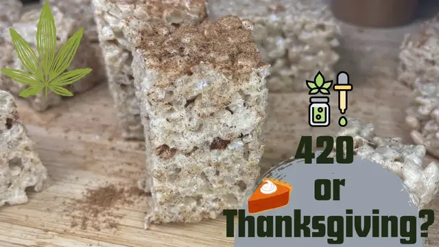 'Video thumbnail for THC Infused Pumpkin Spice Rice Krispies Treats | For a Perfect 420 or a Happy Thanksgiving!'