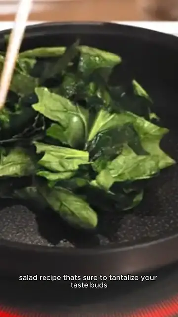 'Video thumbnail for Spinach salad recipe'