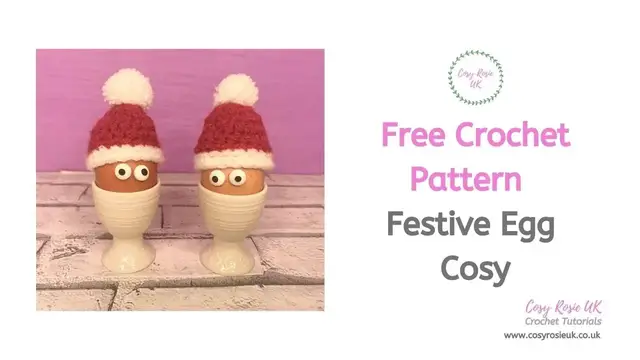 'Video thumbnail for Christmas Egg Cosy - Free Christmas Crochet Pattern for beginners'
