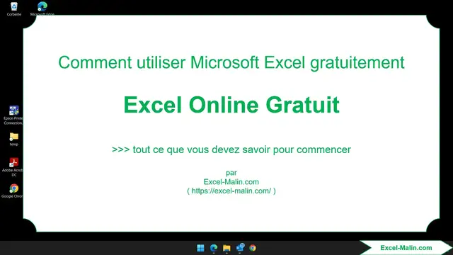 'Video thumbnail for Excel en ligne gratuit'