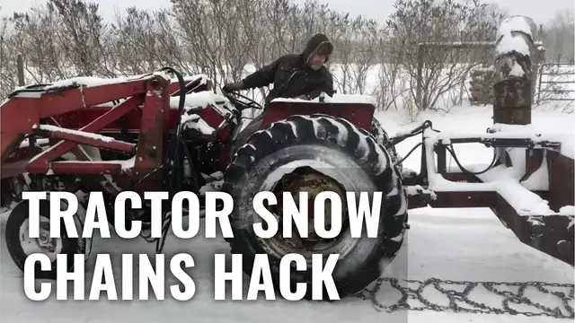 'Video thumbnail for Tractor Snow Chains HACK'