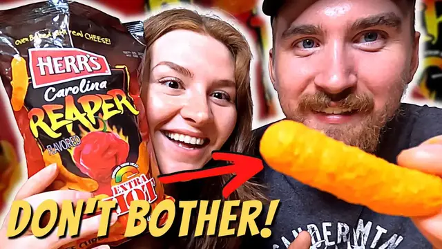 'Video thumbnail for We Tried Herr's Carolina Reaper Cheese Curls!'