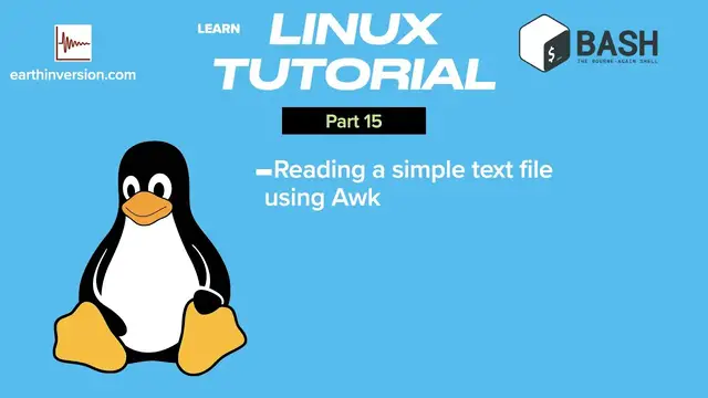 'Video thumbnail for Linux Tutorial   Part 15: awk to read text files'