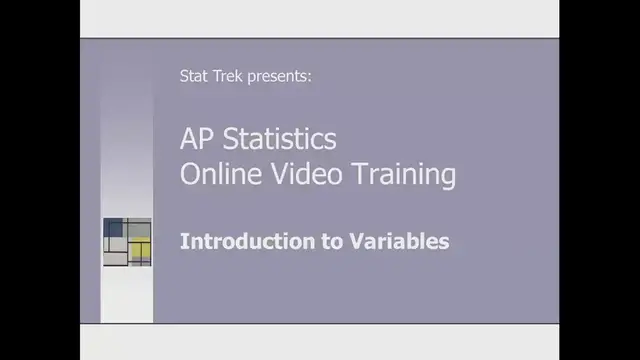 'Video thumbnail for AP Statistics: Introduction to Variables'
