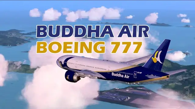 'Video thumbnail for Buddha Air Boeing 777'