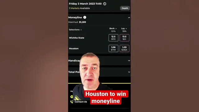 'Video thumbnail for Houston vs Witchita State #sportsbetting #ncaa #houston #witchitastate #basketball #sportstips'