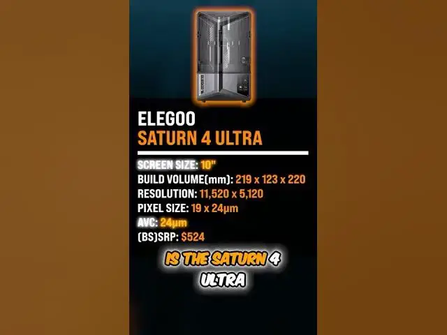 'Video thumbnail for Elegoo Saturn 4 Ultra One-Minute-Review'