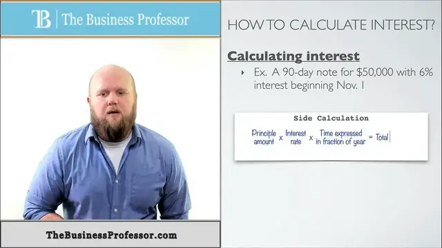 'Video thumbnail for Calculating Interest when Recording Accounts Receivable'