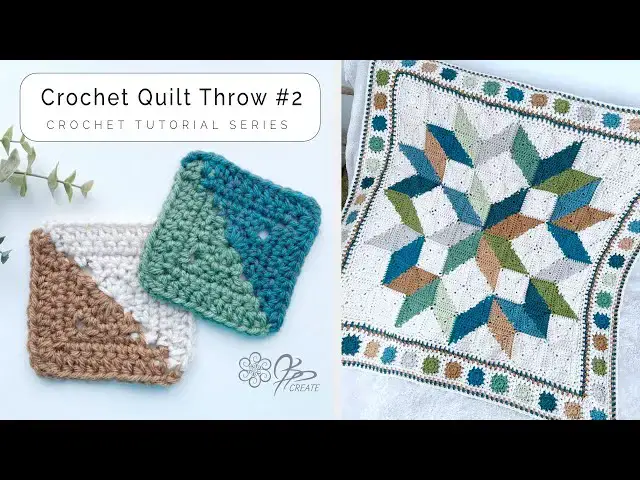 'Video thumbnail for How to Crochet a Reversible Two-Colour Square | Quilt Throw Series #2'