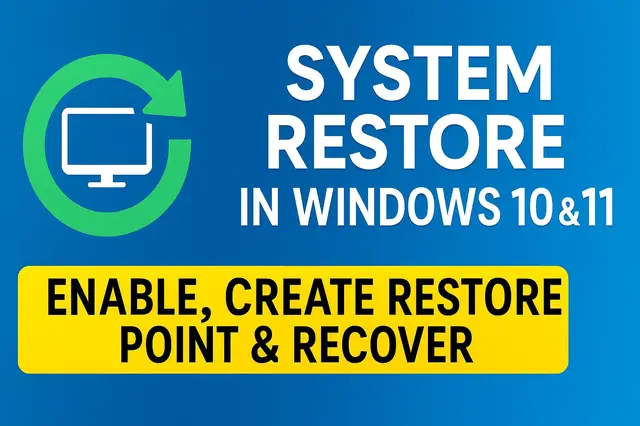 'Video thumbnail for System Restore in Windows 11 & 10 - How to Enable, Create Restore Point & Recover Your PC'
