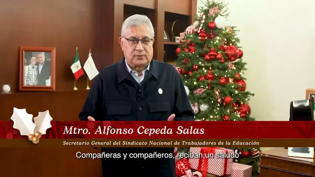 'Video thumbnail for Mensaje de fin de año de Alfonso Cepeda Salas, líder del SNTE'