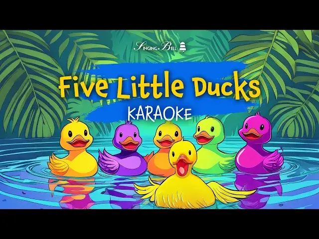 'Video thumbnail for Five Little Ducks Went Swimming One Day (NEW VIDEO 2024) Karaoke with Lyrics for kids'